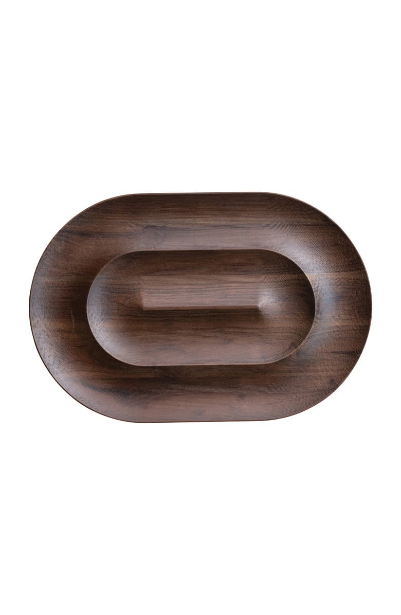 Storied Home Mango Wood Chip and Dip, Main, color, Brown