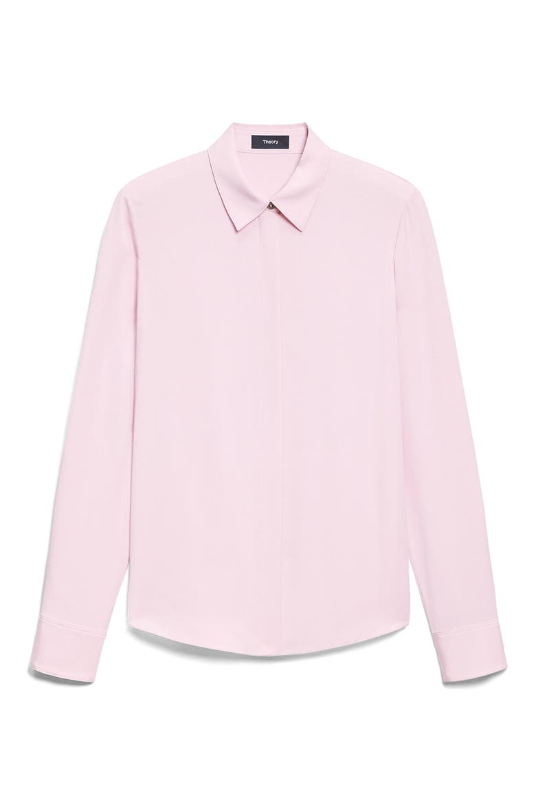 Classic Fitted Silk Shirt, Alternate, color, ROSE MAUVE