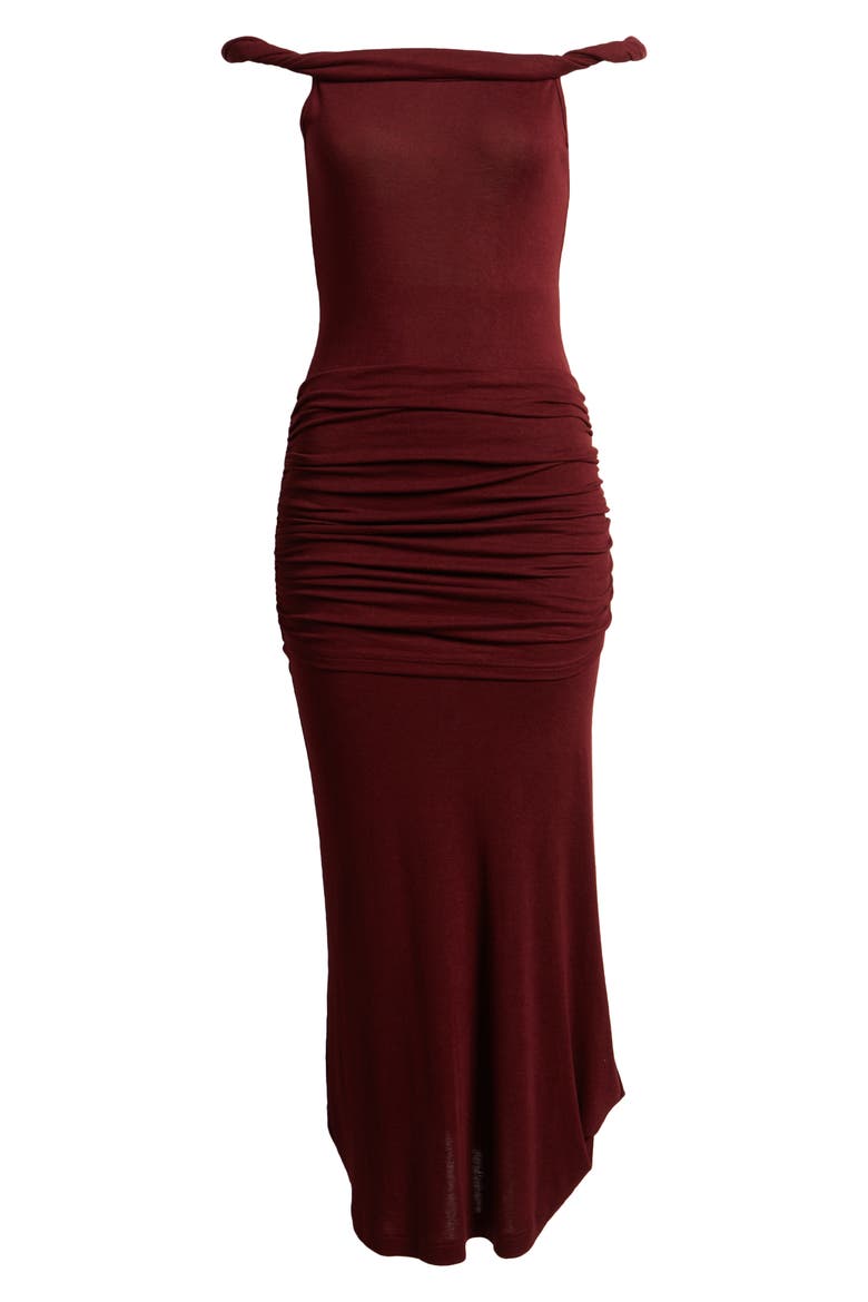 Pamela Off-the-Shoulder Knit Dress, Alternate, color, OXBLOOD RED