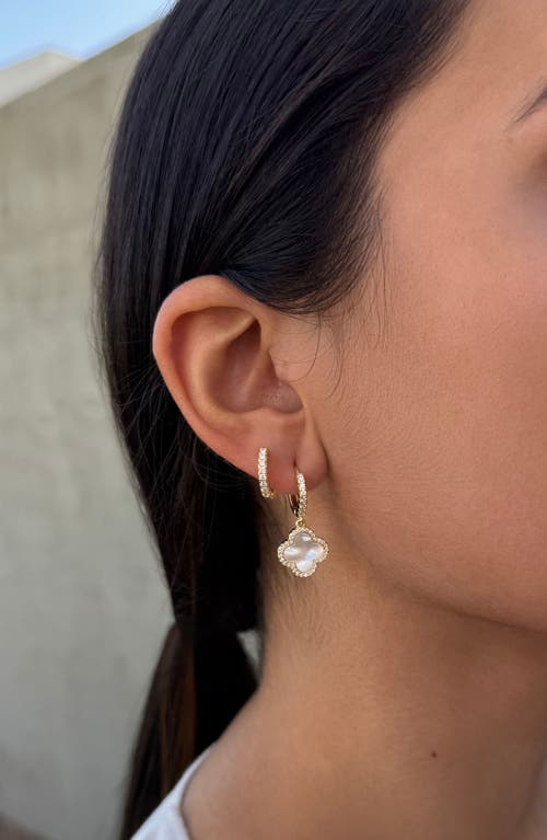Adornia Set Of 2 Halo Mother-of-pearl Hoop Earrings In Multi