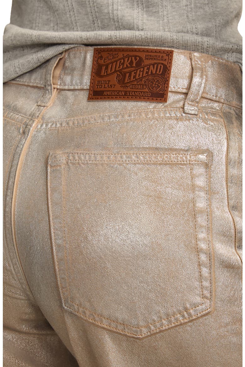 Lucky Legend Metallic Barrel Leg Jeans, Alternate, color, CRUSHIN ON KHAKI WASH