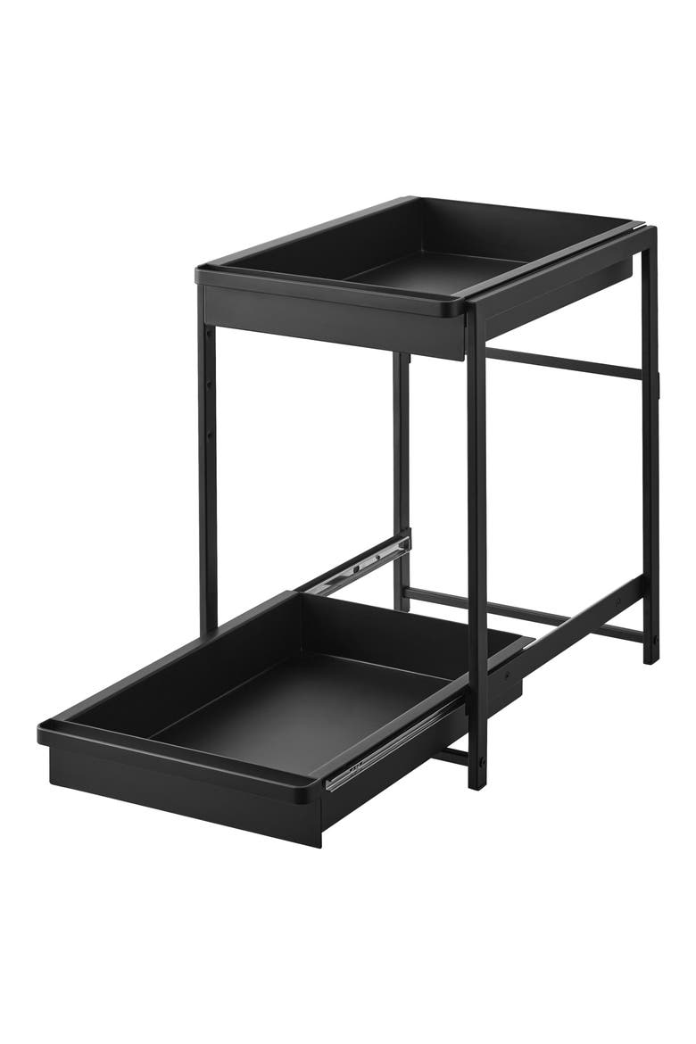 2-Tier Pull Out Shelf, Alternate, color, BLACK