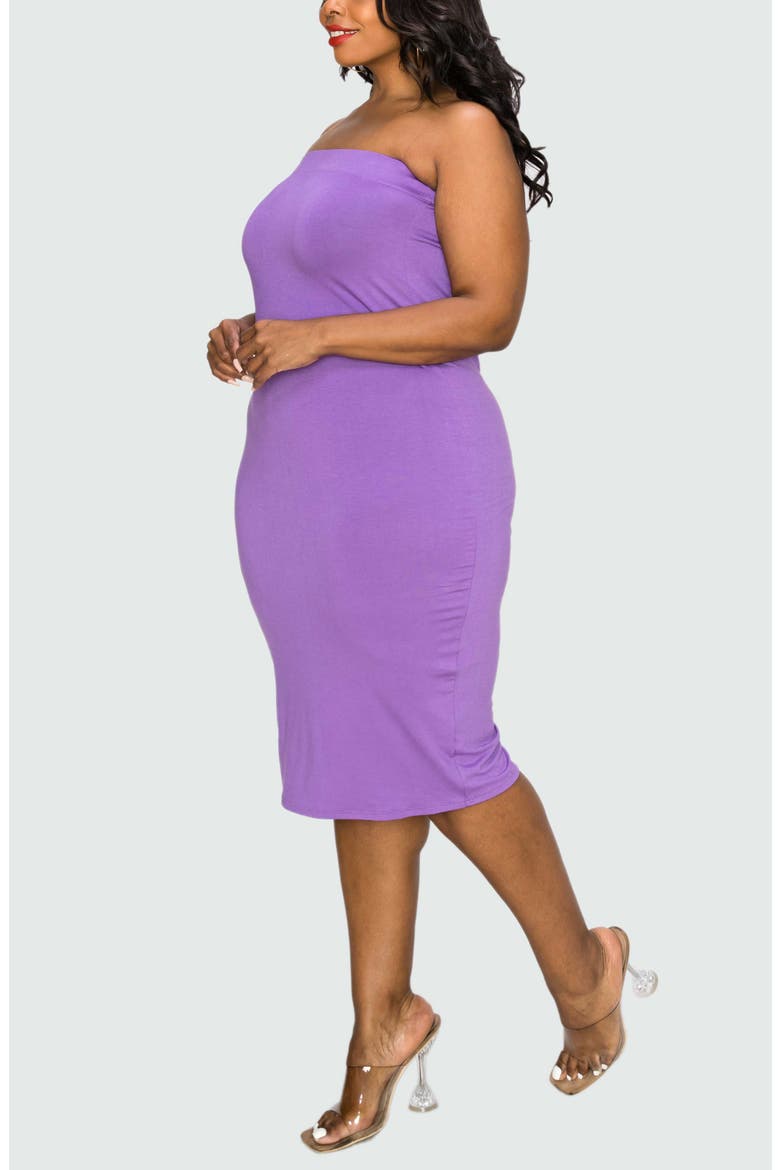 Willow Strapless Jersey Dress, Alternate, color, LILAC