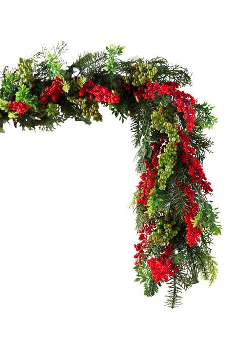 Pre Lit Berry Burst Outdoor Garland