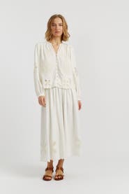 Chinti & Parker Linen-Blend Broderie Blouse