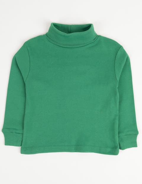 Kids Long Sleeve Cotton Turtleneck Shirt