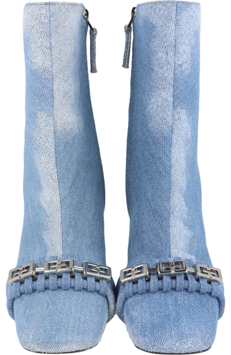 Givenchy Square Toe Denim Ankle Boot, Alternate, color, Medium Blue