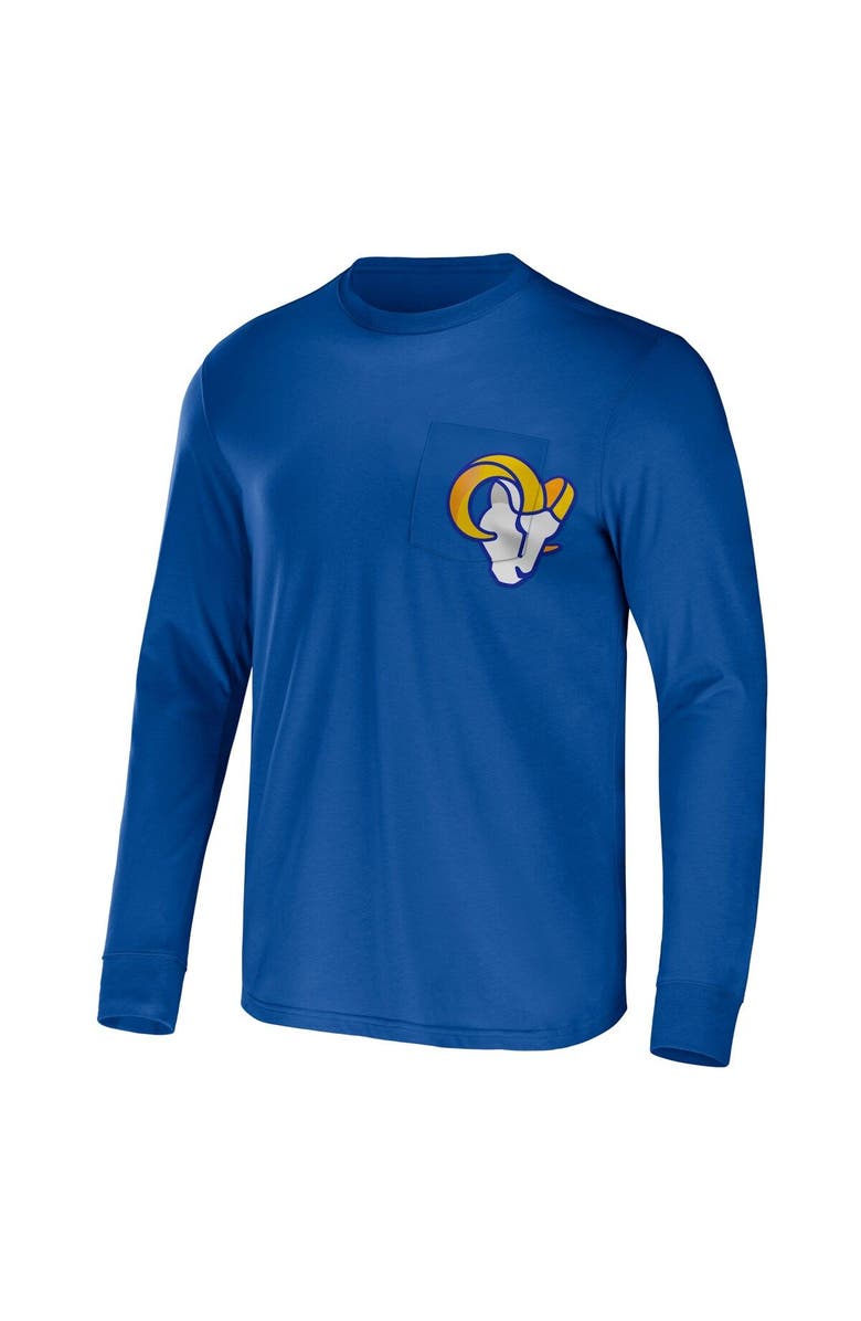 NFL X DARIUS RUCKER Men's NFL x Darius Rucker Collection by Fanatics Royal Los Angeles Rams Team Long Sleeve Pocket T-Shirt, Alternate, color, Royal