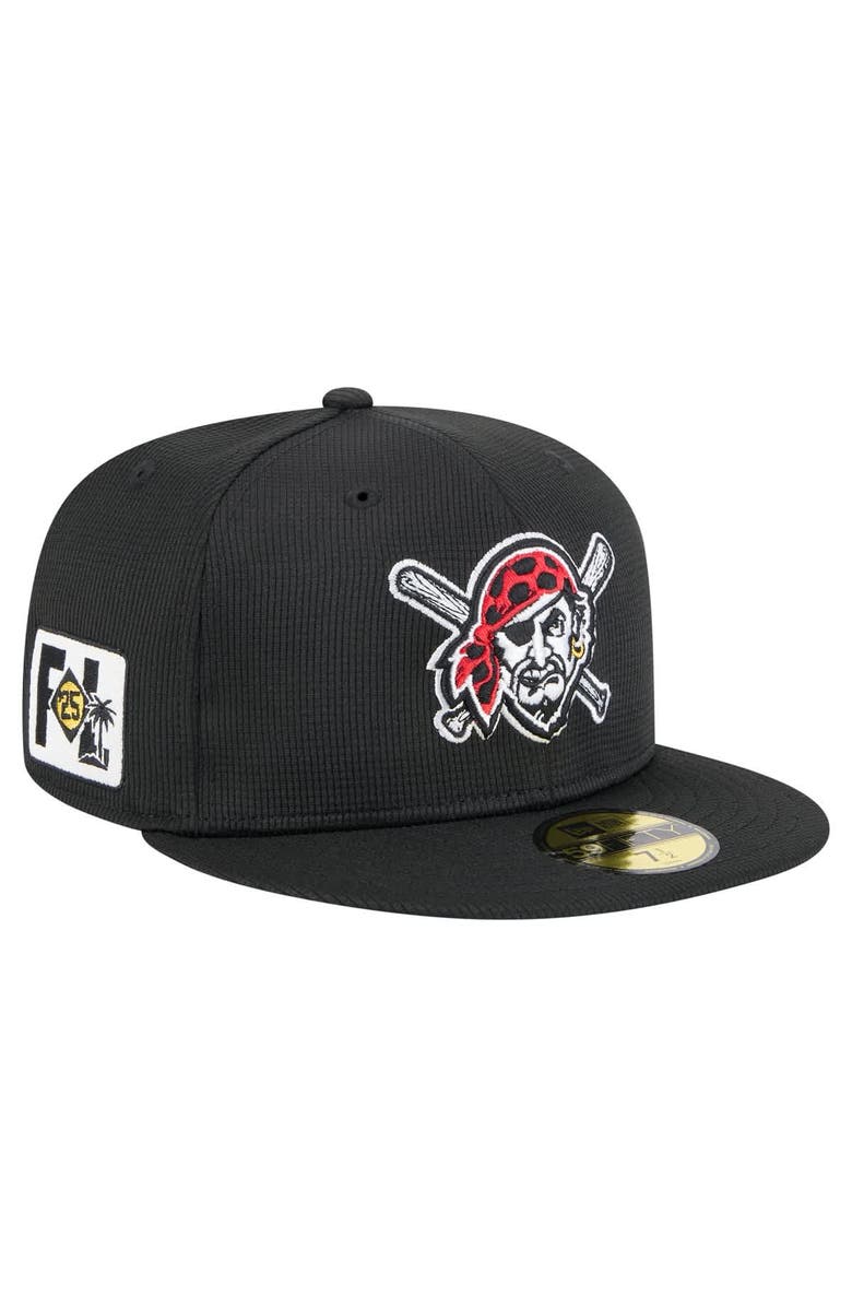 New Era Men's New Era  Black Pittsburgh Pirates 2025 Spring Training 59FIFTY Fitted Hat, Alternate, color, 