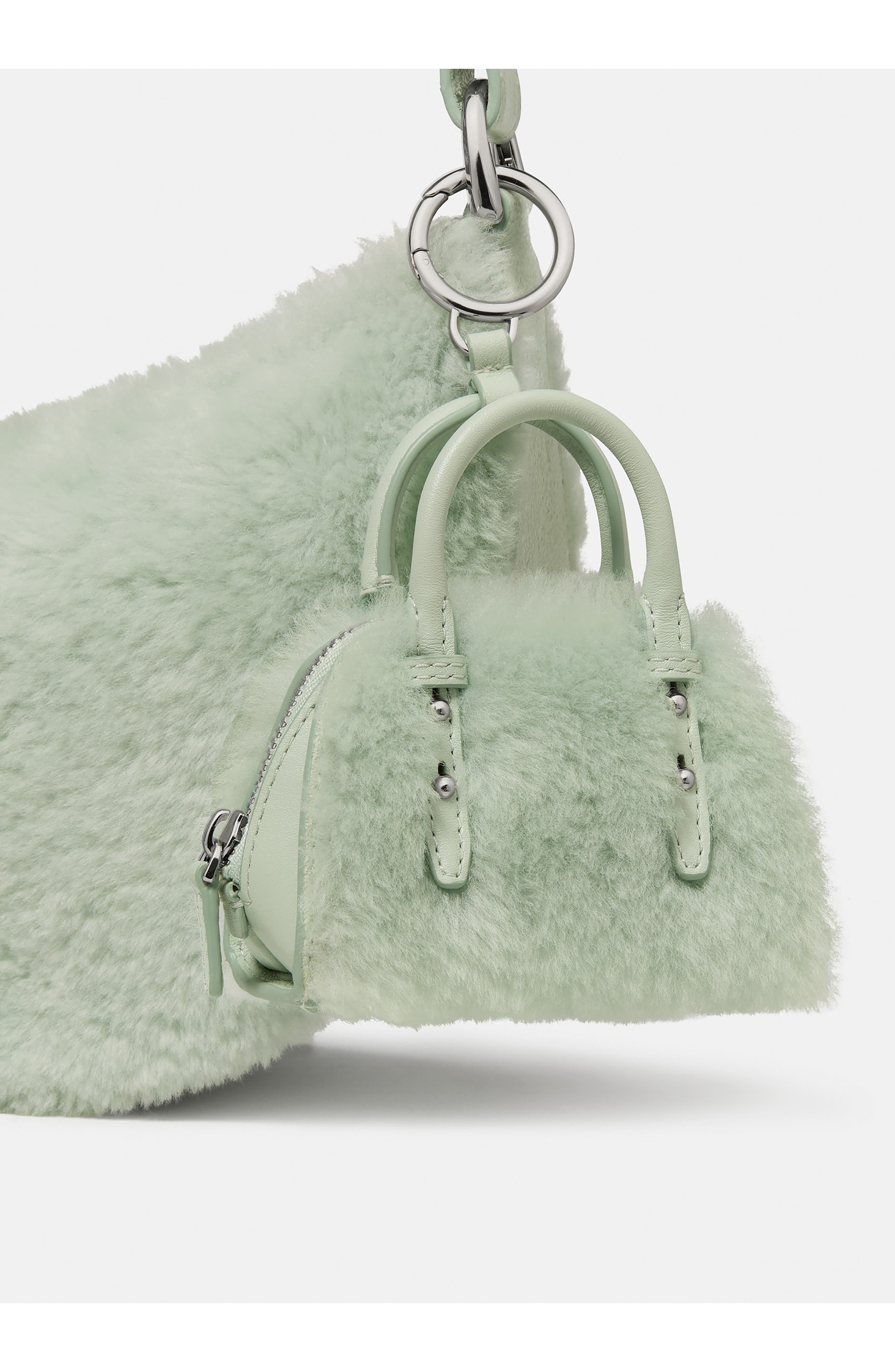 Kate Spade New York charmed genuine shearling purse bag charm, Alternate, color, 