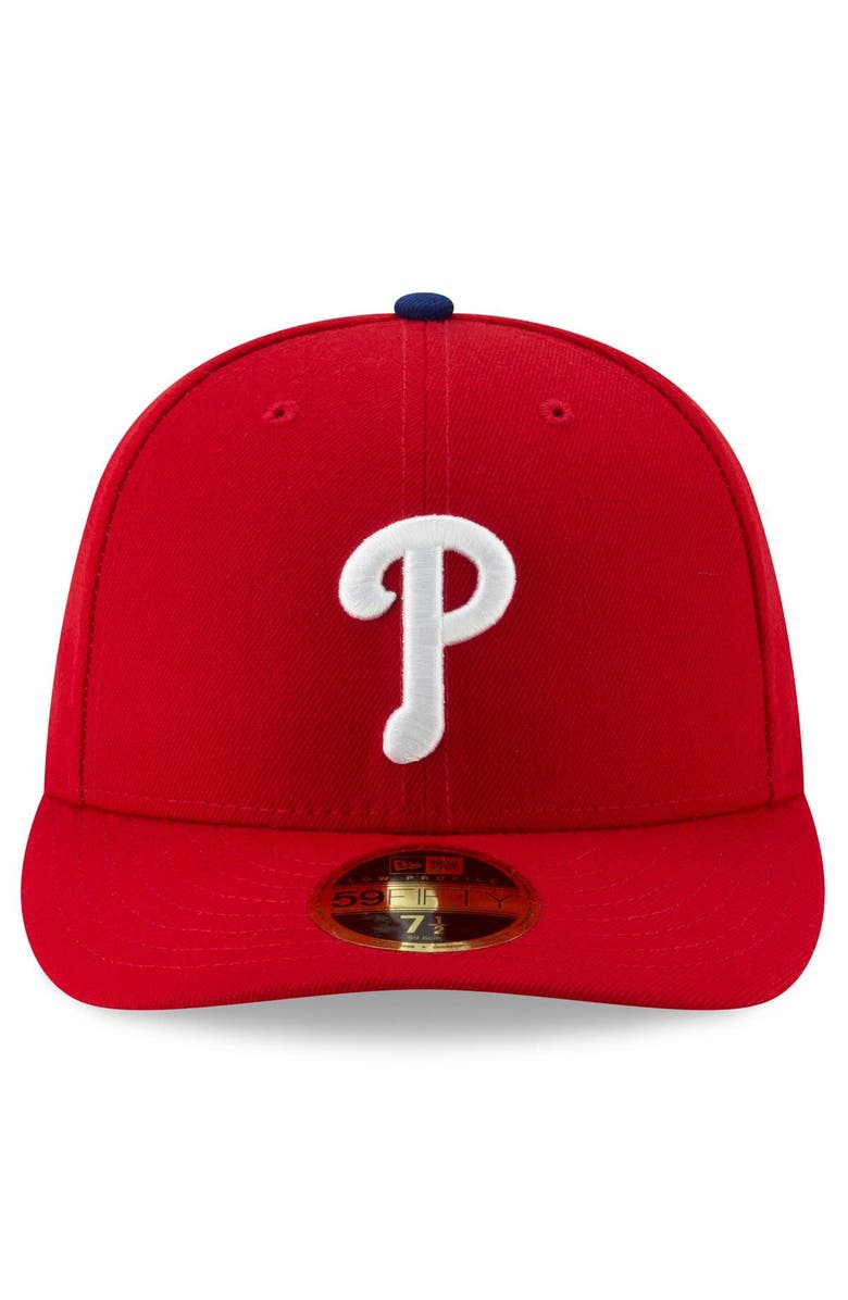 New Era Men's New Era Red Philadelphia Phillies 2024 MLB Postseason Side Patch Low Profile 59FIFTY Fitted Hat, Alternate, color, Red