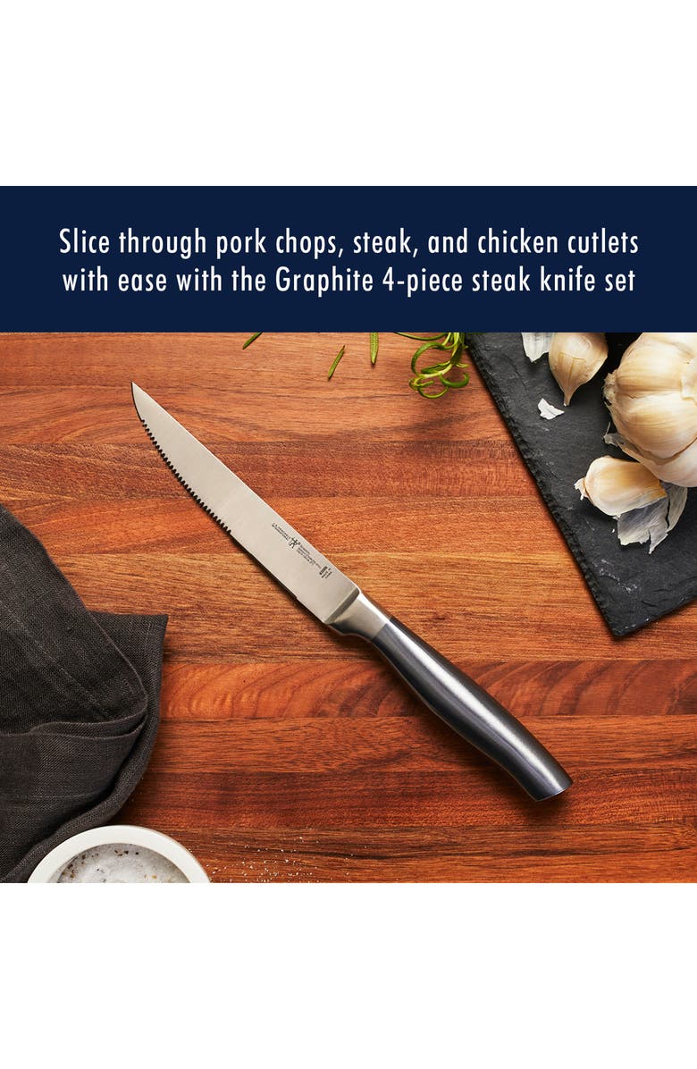 HENCKELS CUTLERY Graphite 4-Piece Steak Knife Set, Alternate, color, Graphite