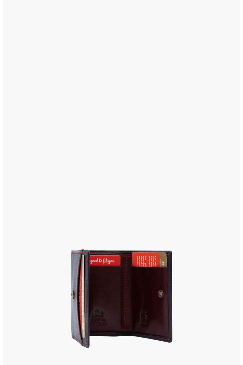 Navy Line Trifold Leather Wallet 539, Alternate, color, Navy