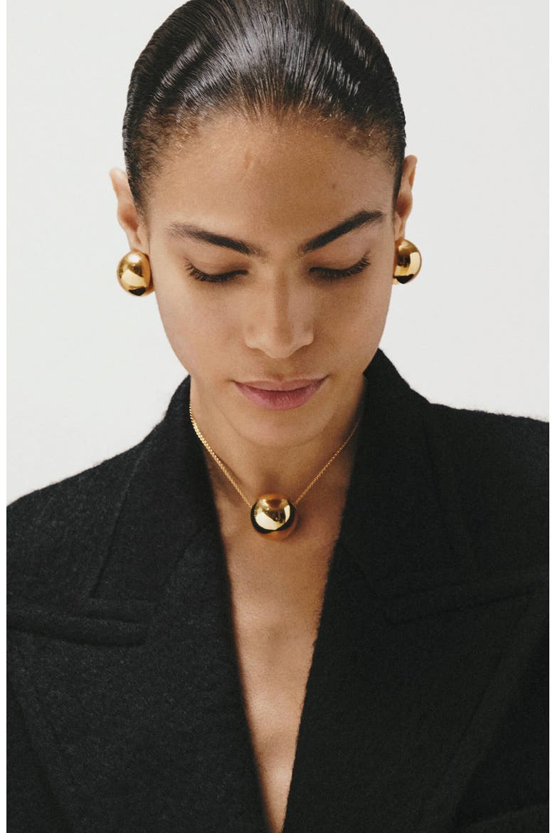 Sphere Earrings Gold, Alternate, color, Gold