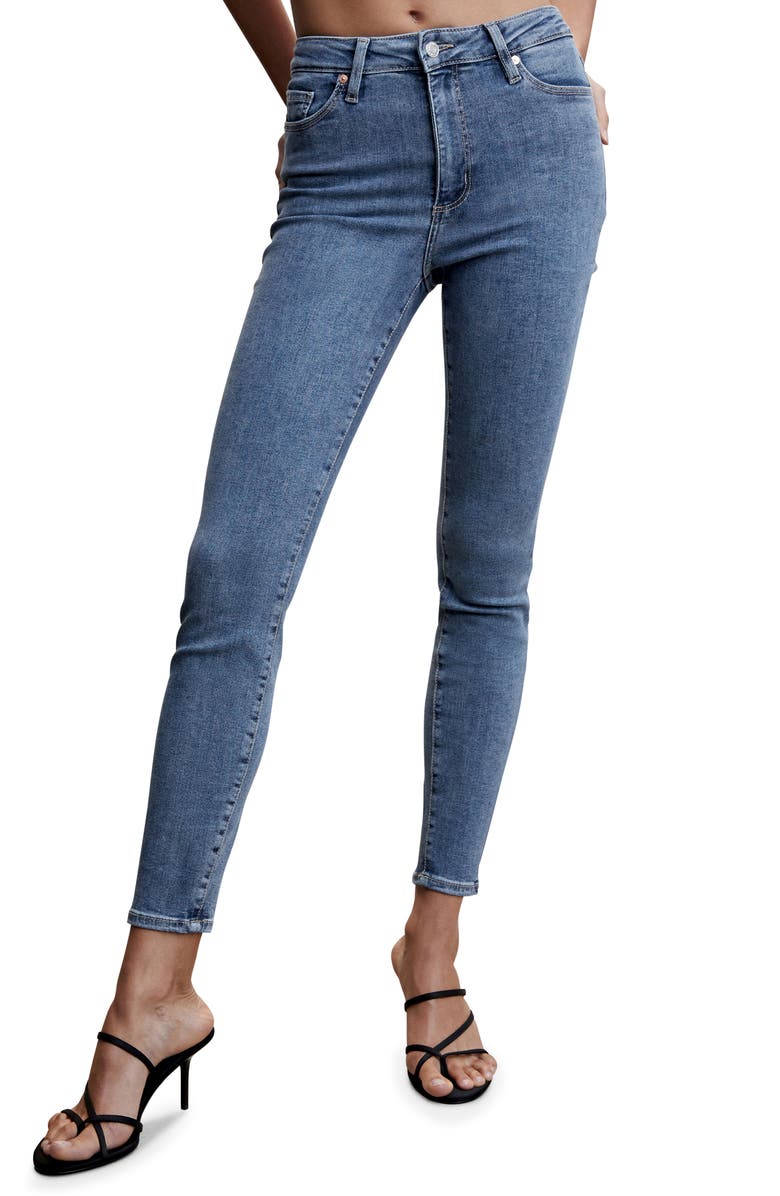MANGO High Waist Skinny Jeans, Main, color, 