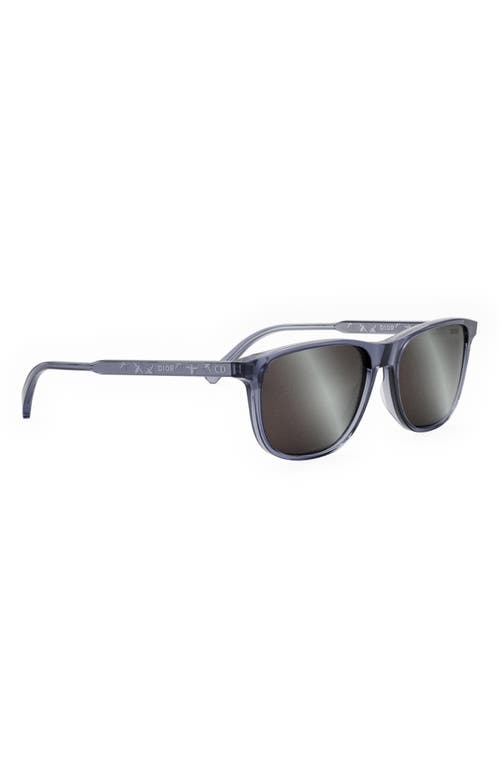 Dior In S3i 56mm Rectangular Sunglasses In Blue