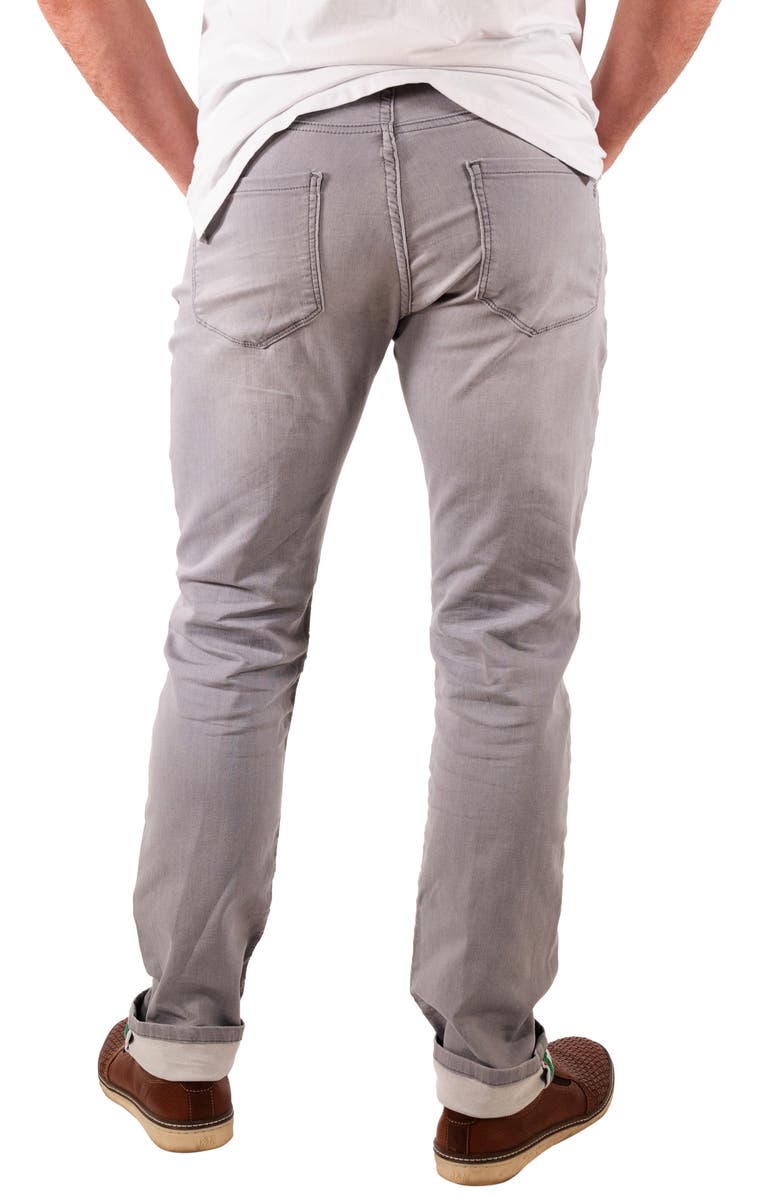 Maceoo Classic Fit Stripe Selvedge Contrast Jeans, Alternate, color, Grey