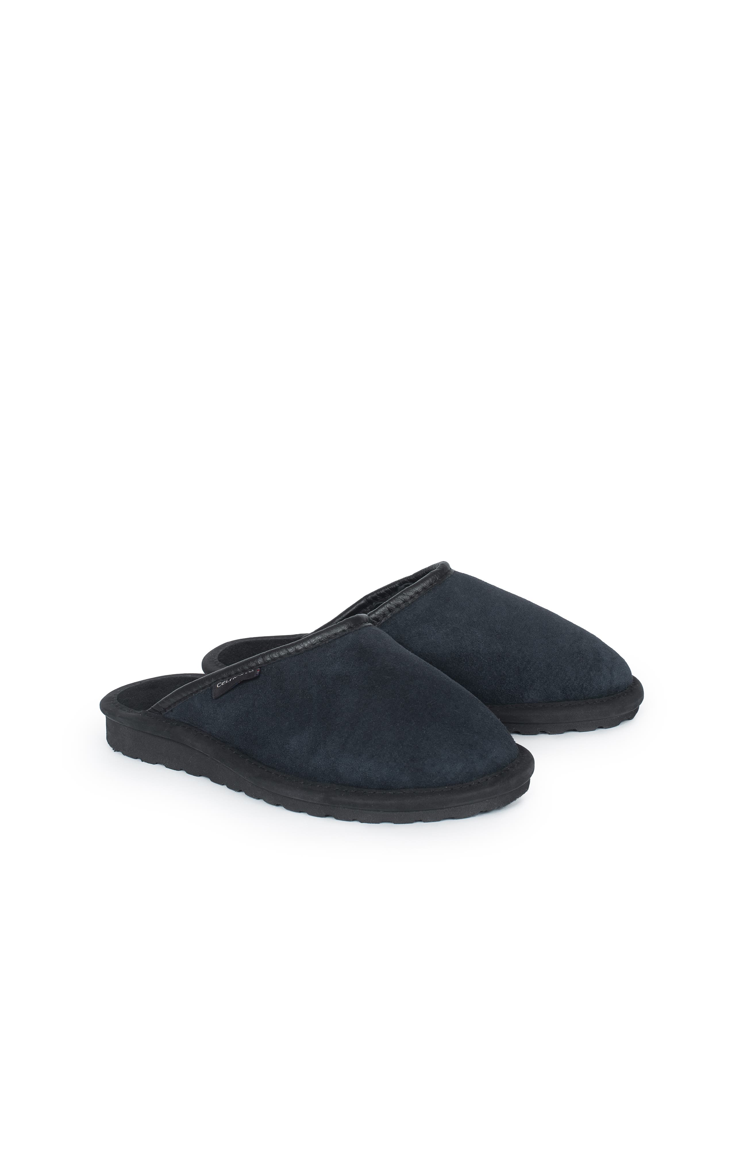 Celtic & Co. Backless British Clogs, Alternate, color, Navy