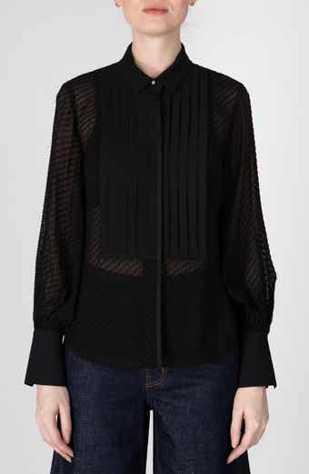 Derek Lam 10 Crosby Oriel Clip Dot Jacquard Button-Up Shirt