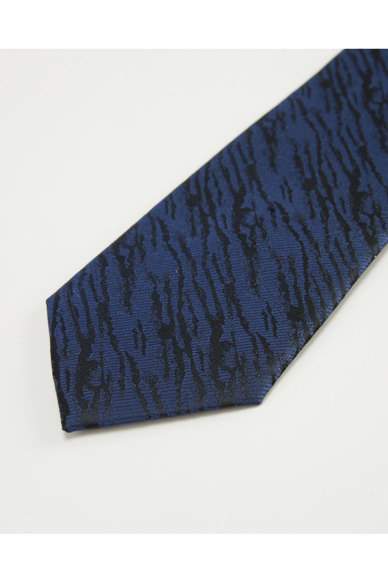 Savannah Stripes Silk Jacquard Tie, Alternate, color, Midnight Blue