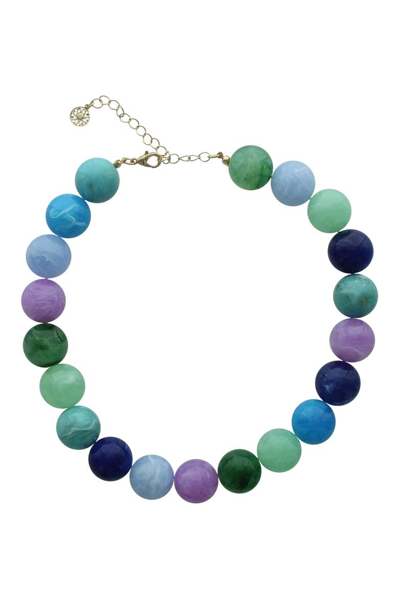 June Beaded Necklace, Main, color, GOLD / BLUE