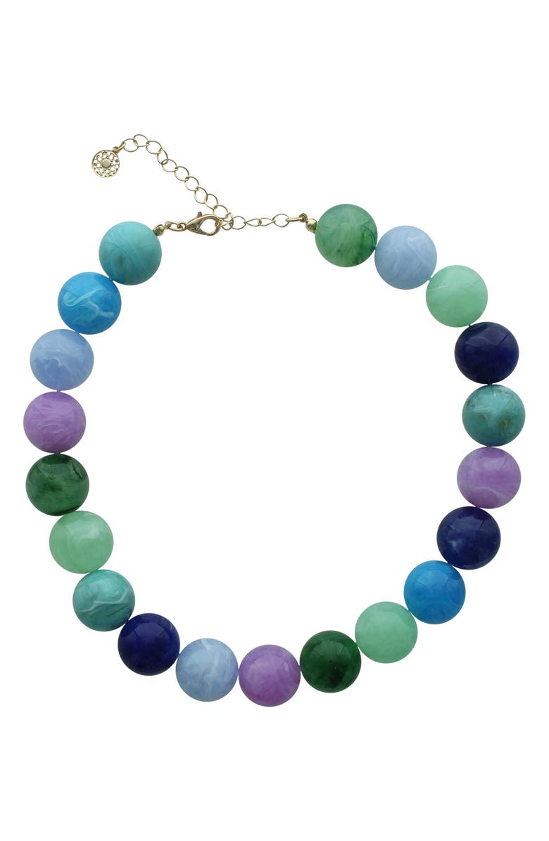 OLIVIA WELLES June Beaded Necklace, Main, color, Gold / Blue