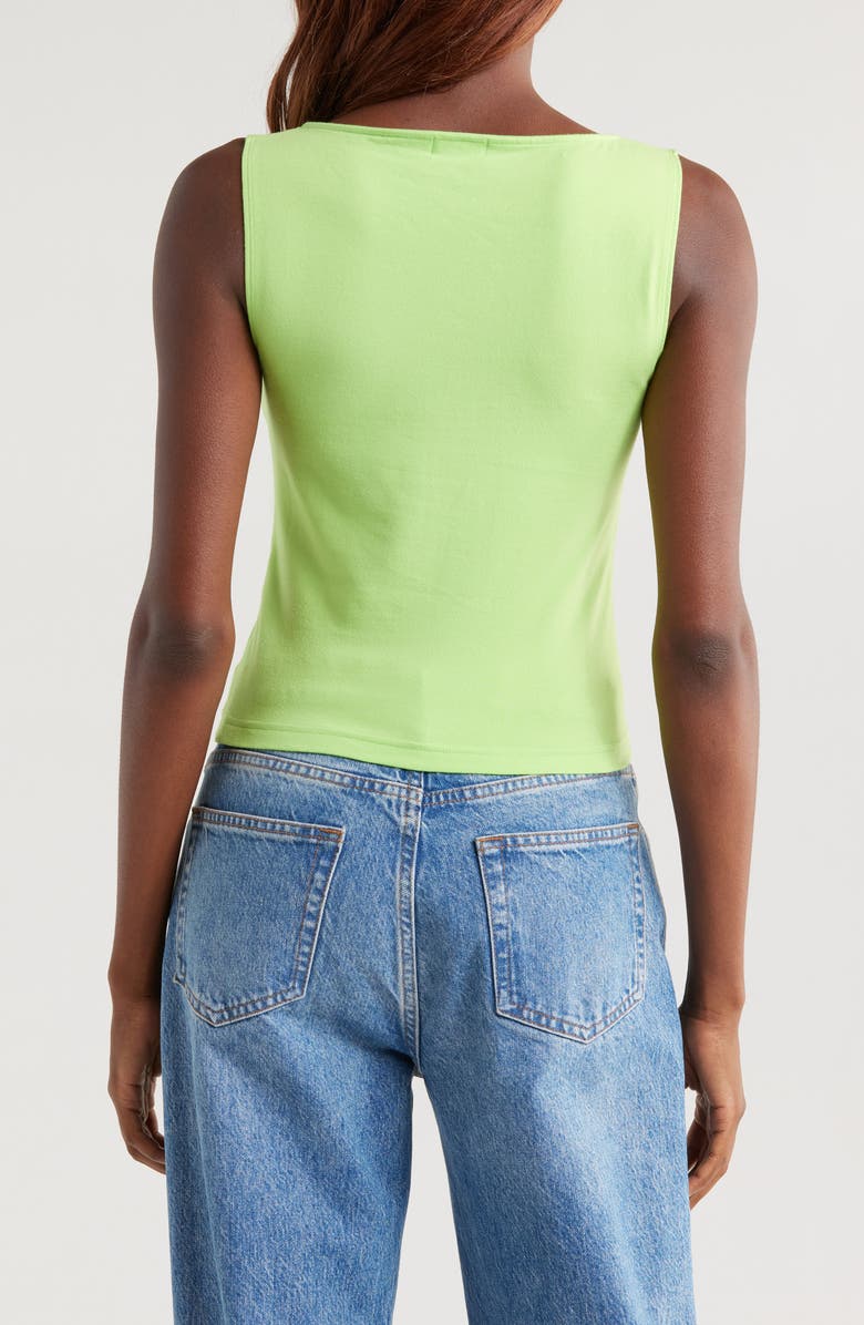 Good American Super Stretch Tank Top, Alternate, color, Lime005
