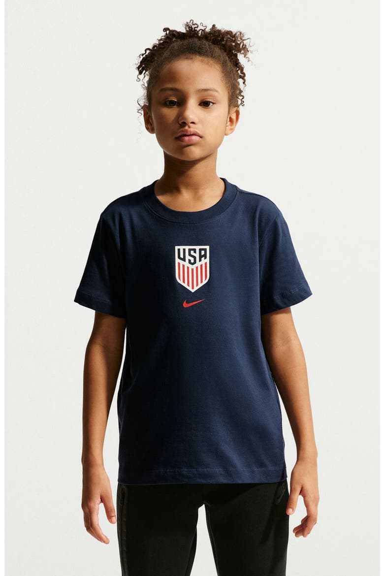 Kids' USMNT Crest Cotton Graphic T-Shirt, Main, color, MIDNIGHT NAVY