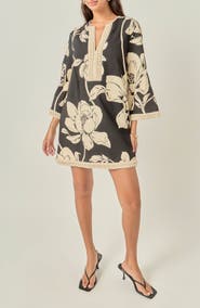 English Factory Floral Print Cotton Minidress