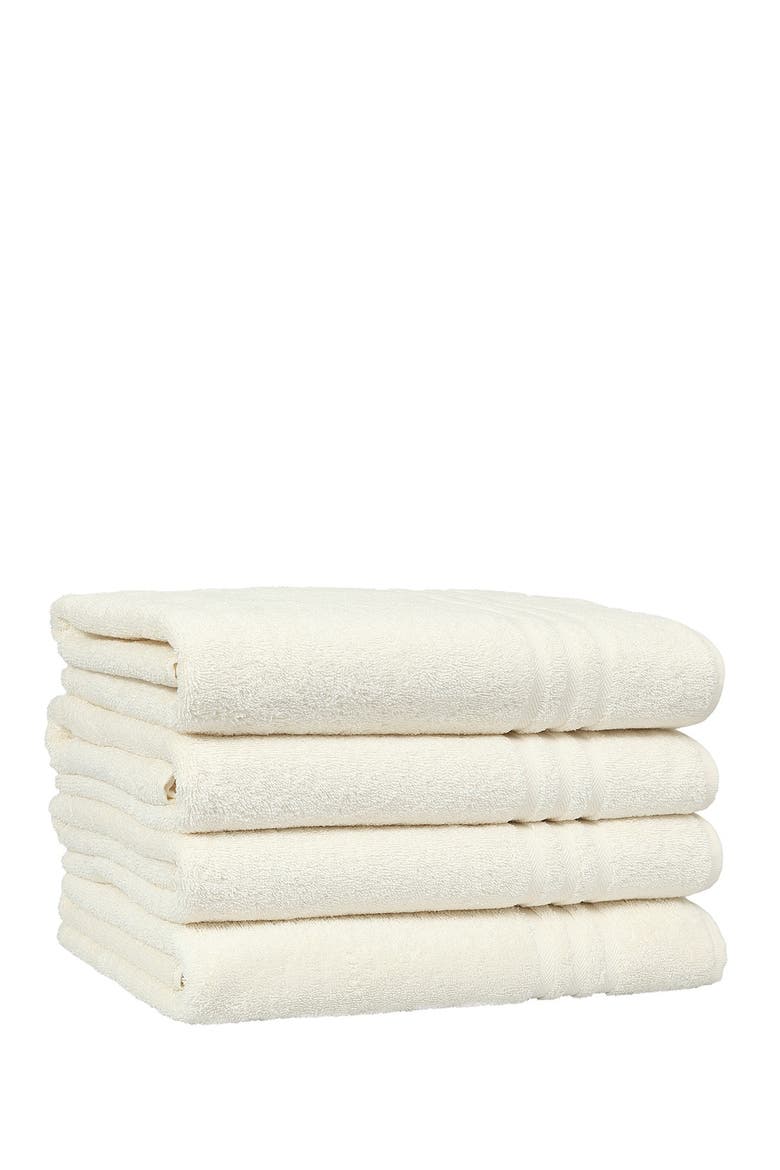 Denzi Bath Towels - Set of 4 - Cream, Alternate, color, CREAM