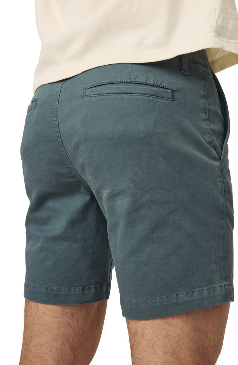 WARP+WEFT Flat Front Stretch Cotton Twill Chino Shorts, Alternate, color,