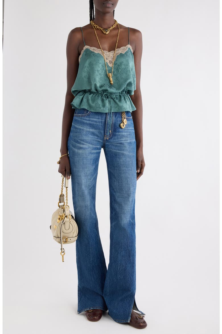 Split Hem Straight Leg Jeans, Alternate, color, FADED INDIGO