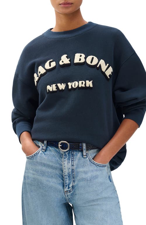 Rag & Bone Audrey Slim Leather Belt In Blue