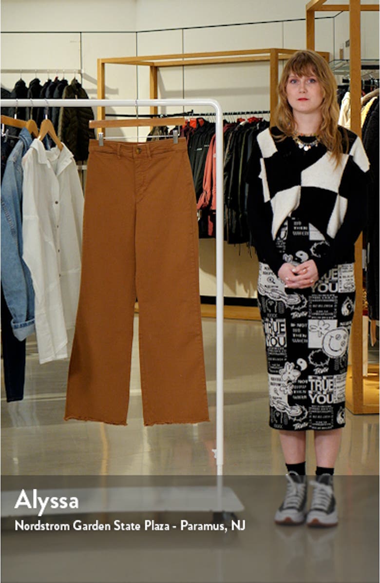 Bridget High Waist Raw Hem Wide Leg Pants, sales video thumbnail