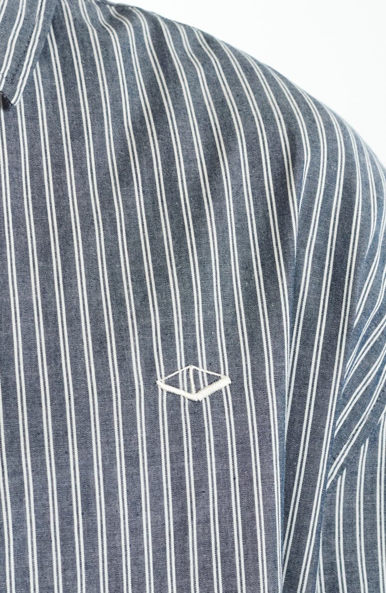 VOUSETI Off Court Boxy Fit Stripe Cotton Button-Up Shirt, Alternate, color, 