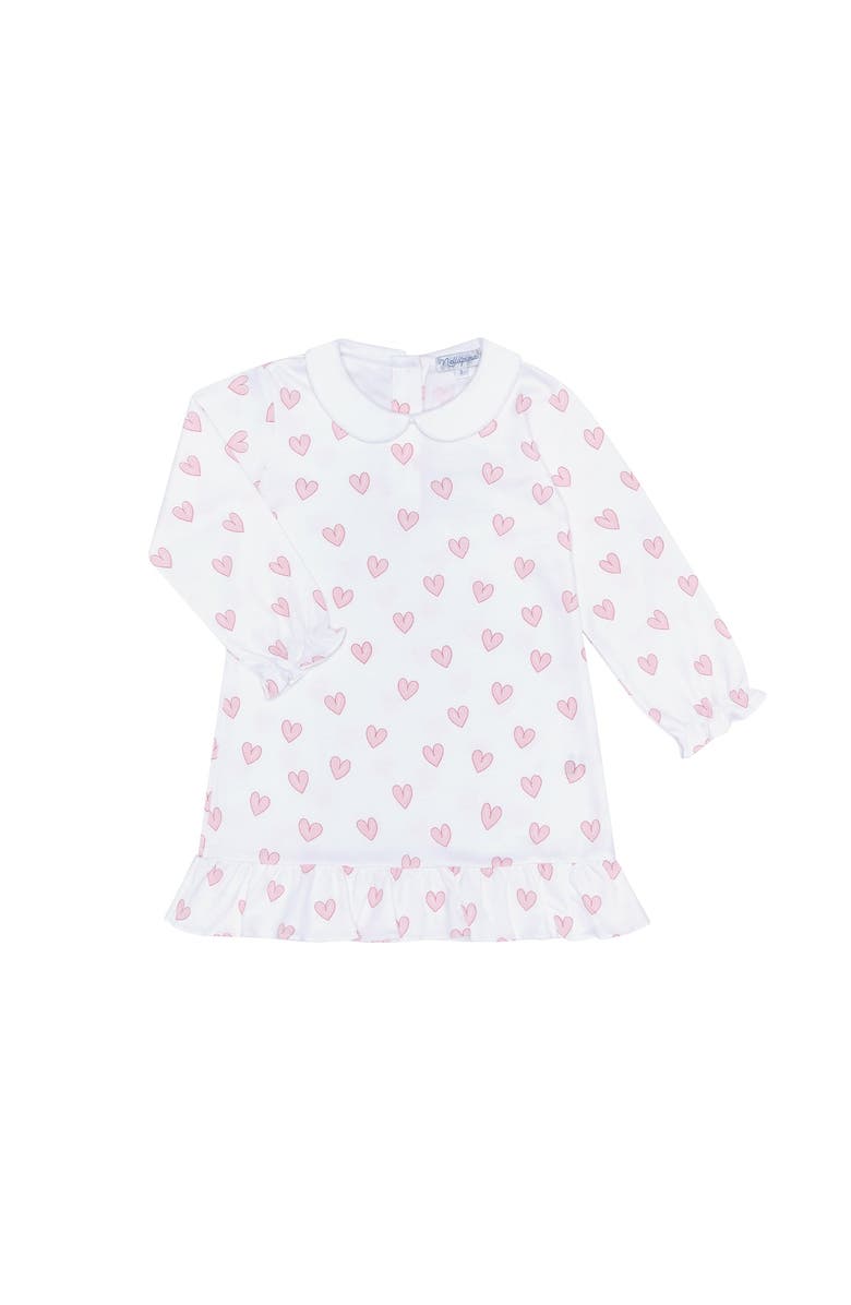 Nellapima Pink Heart Print Long Sleeve Playtime - Toddler & Little Kid, Main, color, Pink