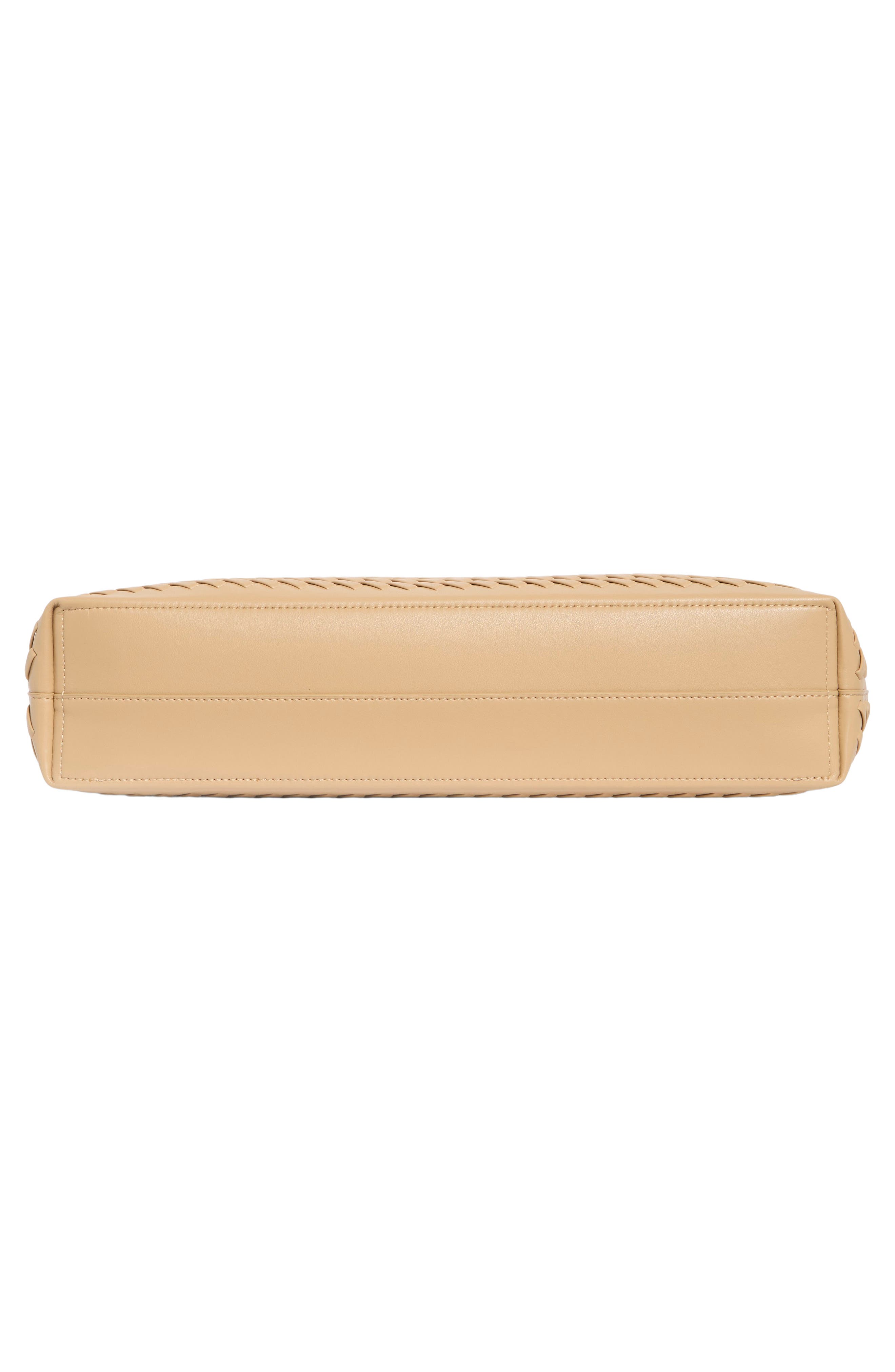 Woven Stitch Shoulder Bag, Alternate, color, NATURAL