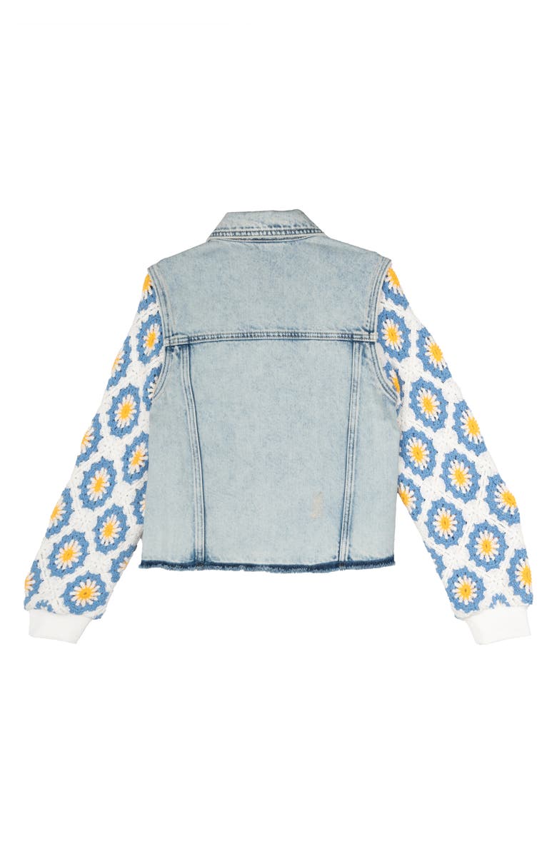 Tween Diva Kids' Open Stitch Denim Jacket, Alternate, color,