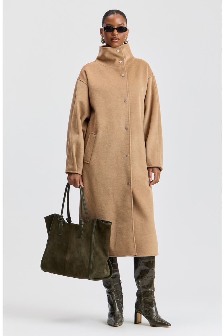 Cocoon Oversized Coat, Alternate, color, TOFFEE