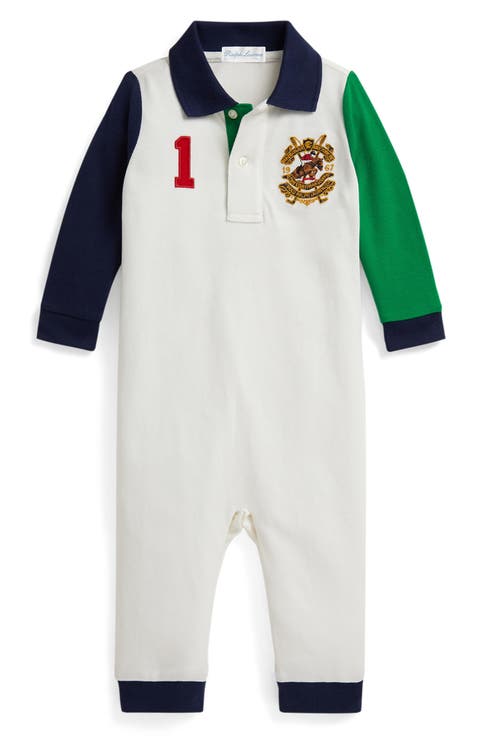 Colorblock Polo Romper (Baby)