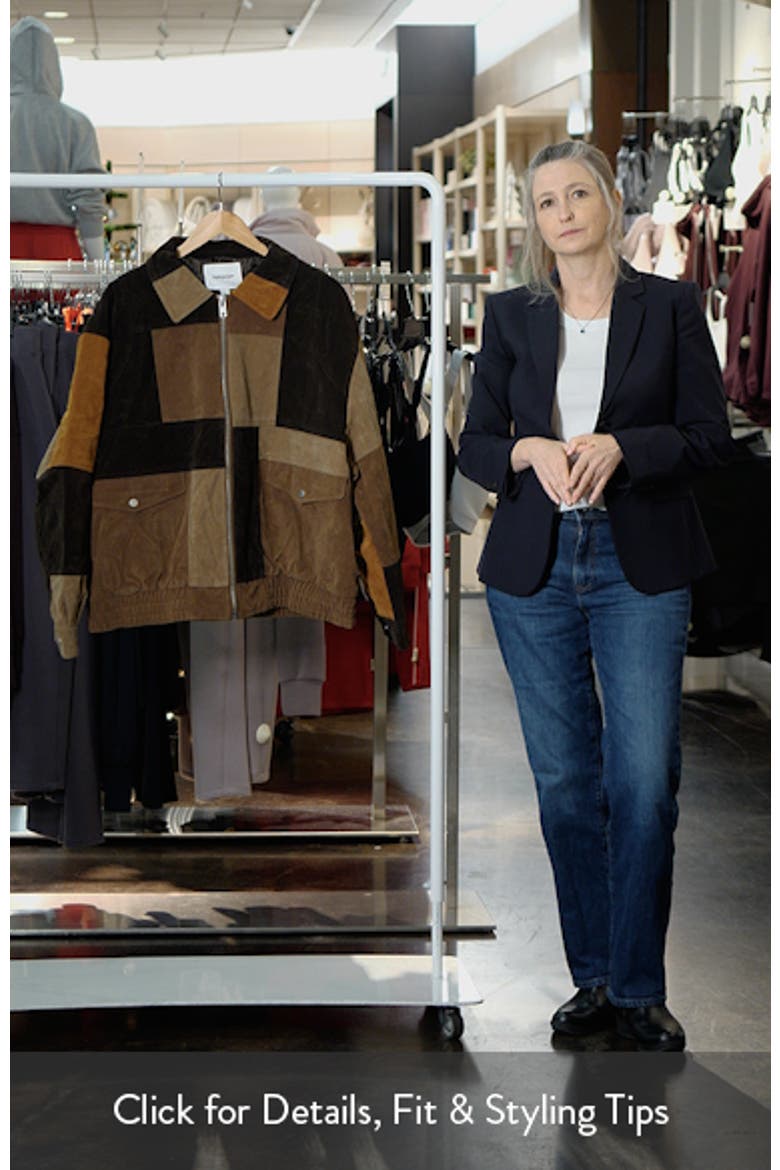 Patchwork Faux Suede Bomber Jacket video