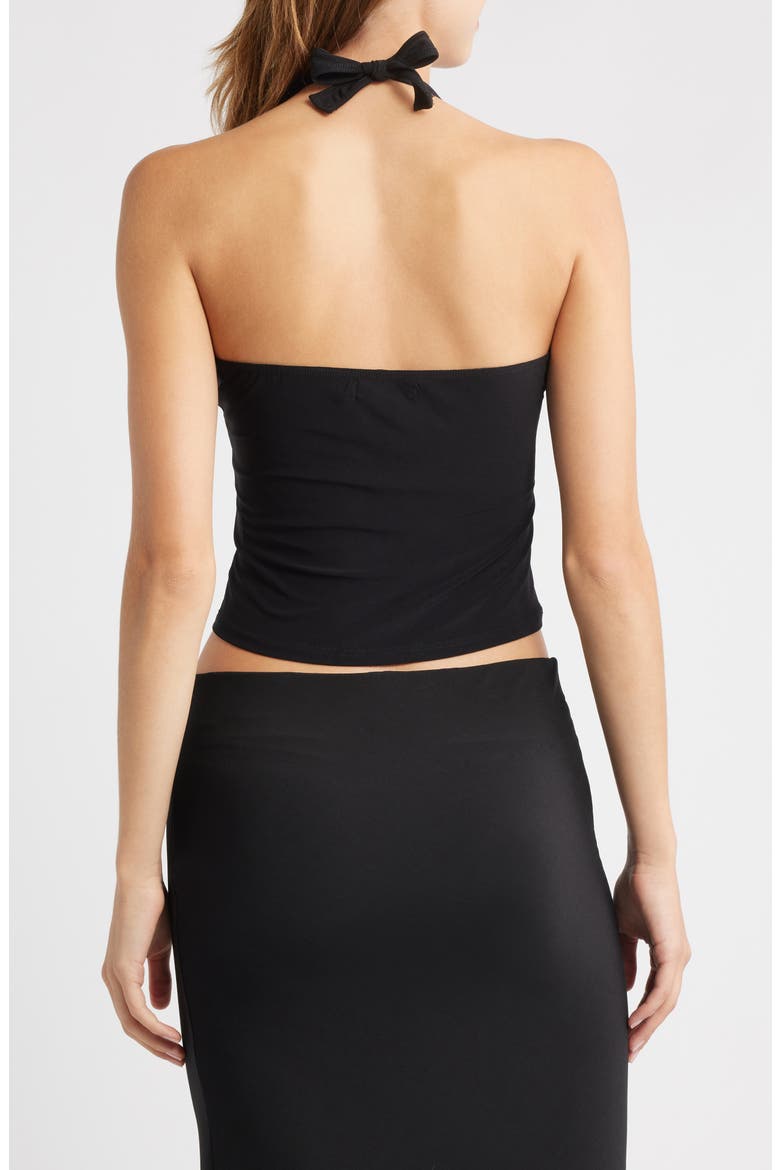 Mia Halter Crop Top, Alternate, color, BLACK