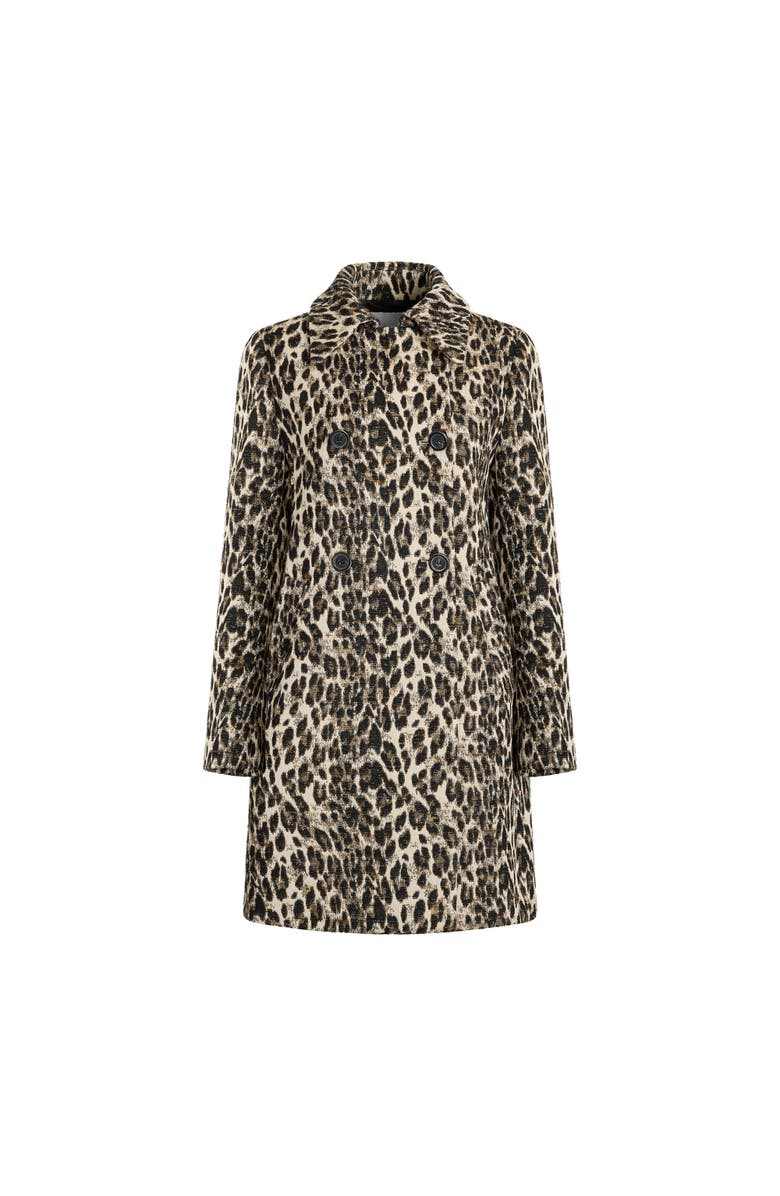 Callas Milano Perry Animal Jaquard Coat, Main, color, Natural Multi