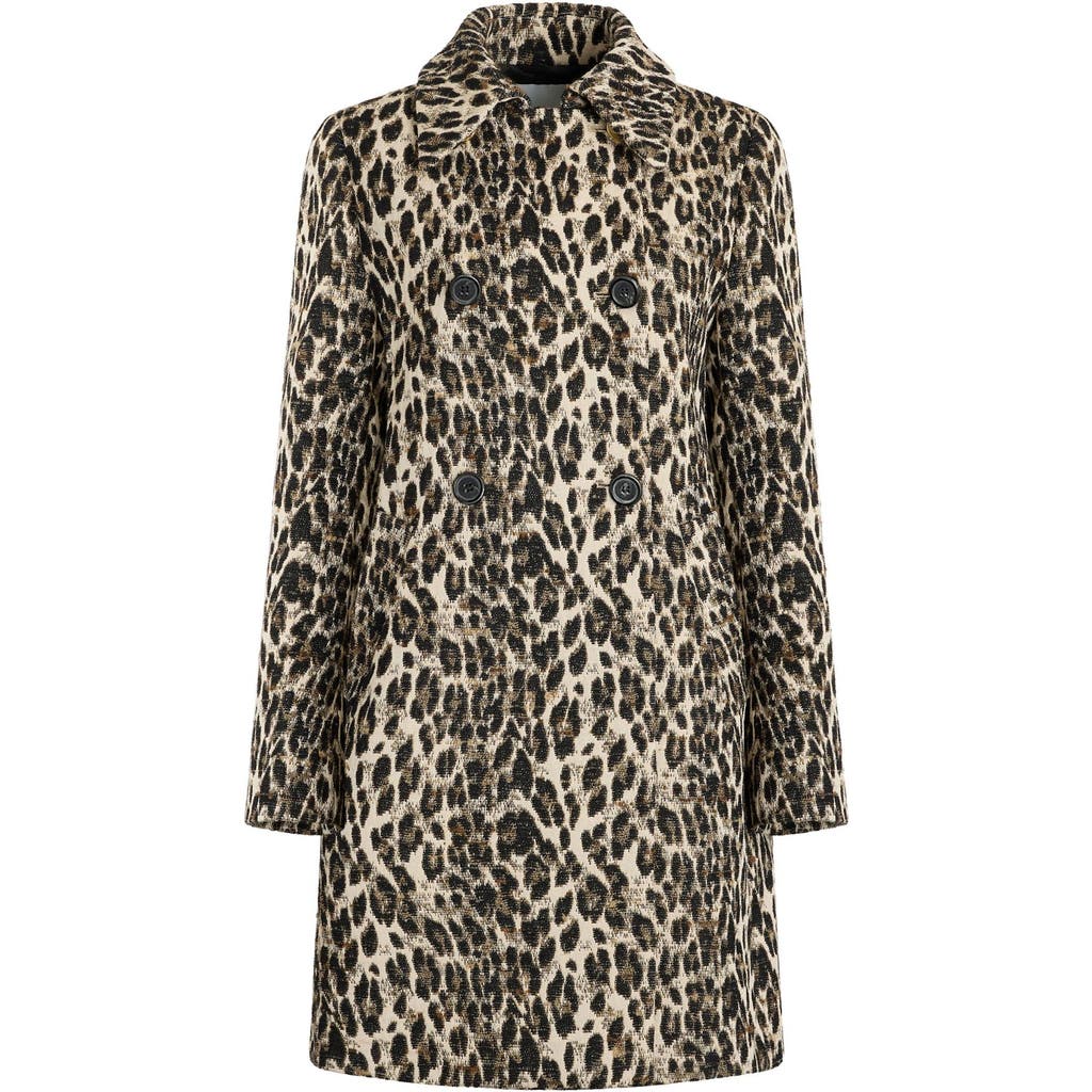 Callas Milano Perry Animal Jaquard Coat In Multi