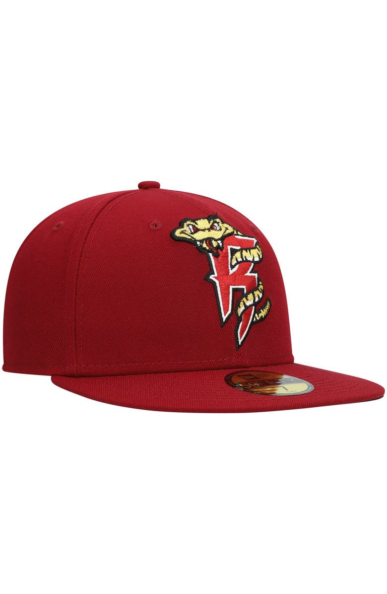 New Era Men's New Era Red Wisconsin Timber Rattlers Authentic Collection Team Home 59FIFTY Fitted Hat, Alternate, color, Red