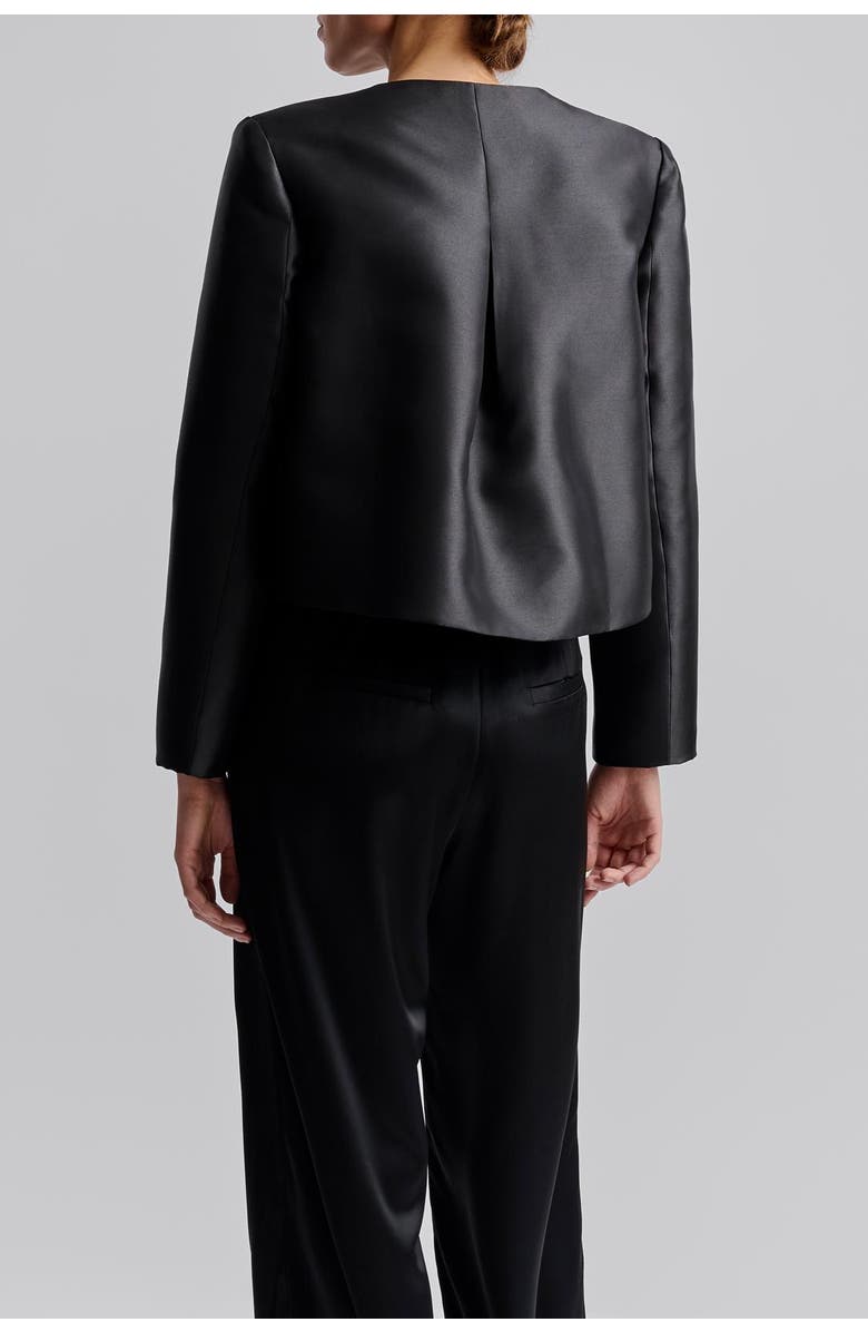 Malina Ruthie Cropped Long Sleeve Blouse, Alternate, color, Black