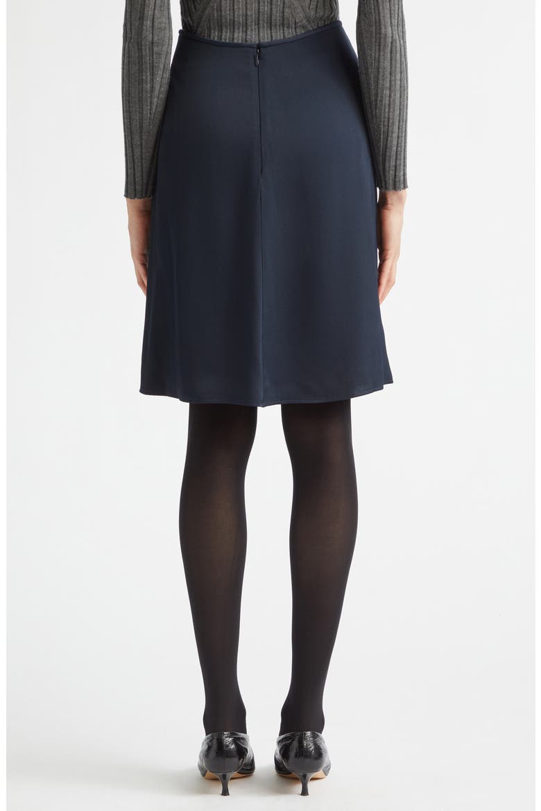 Envers Sablé Satin A-Line Skirt, Alternate, color, MIDNIGHT