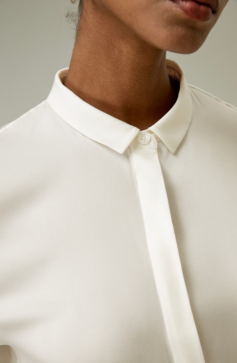 Lilysilk Classic Collar Silk Shirt for Women, Alternate, color, Natural White
