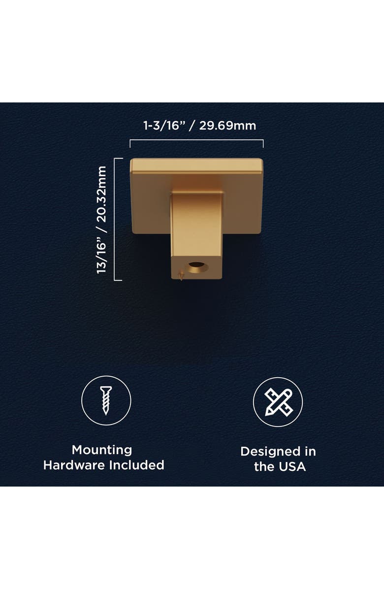 Heritage Designs Cabinet Knobs 10Pk Brushed Brass, Alternate, color, Brown