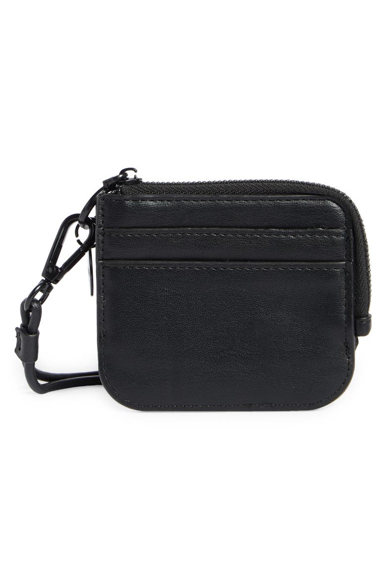 Small Card Wallet Wristlet, Alternate, color, BLACK